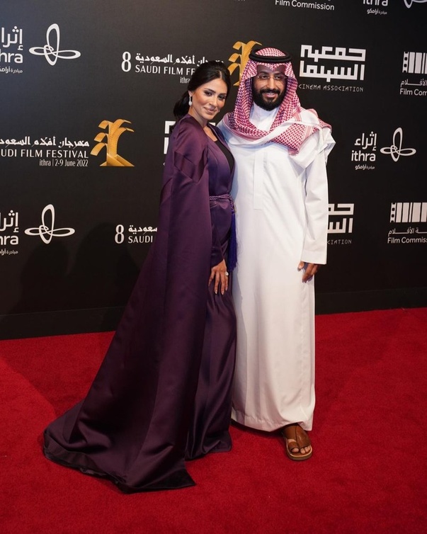 خالد صقر والهام علي في حفل افتتاح مهرجان افلام السعودية 