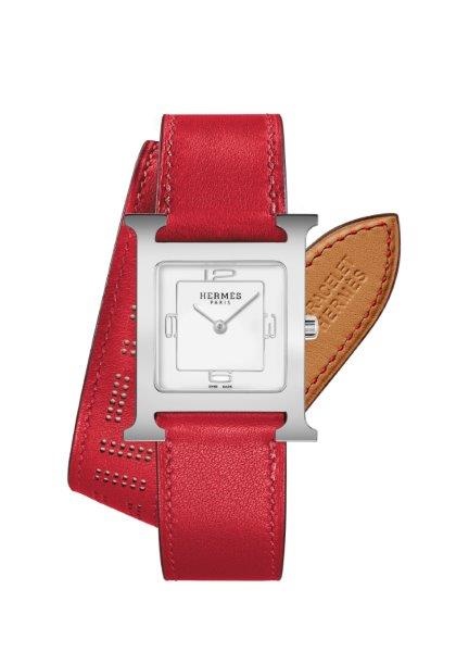  ساعة Heure H بلون أحمر Vermillion