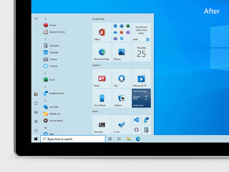 مايكروسوفت تكشف عن واجهة Windows 10 الجديدة 