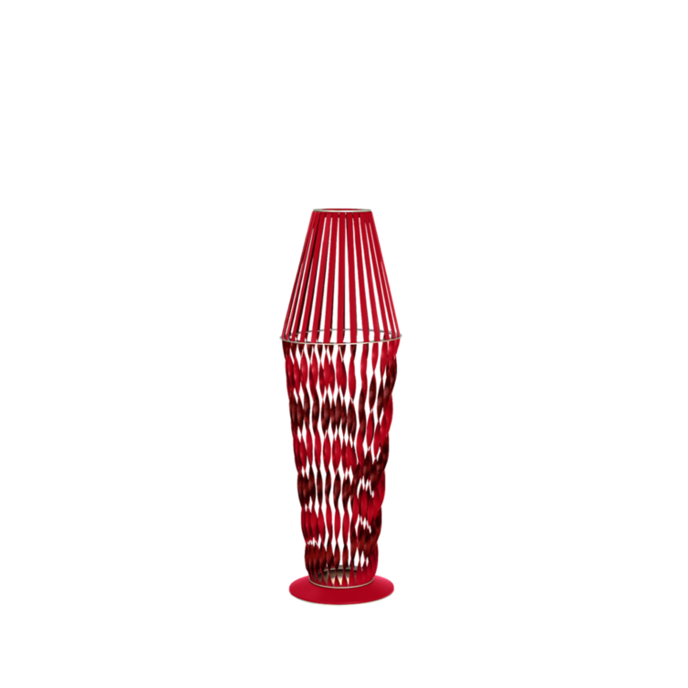 المصباح الحلزوني ذو اللون الأحمر الناري من مجموعة Objets Nomades من لويس فويتون