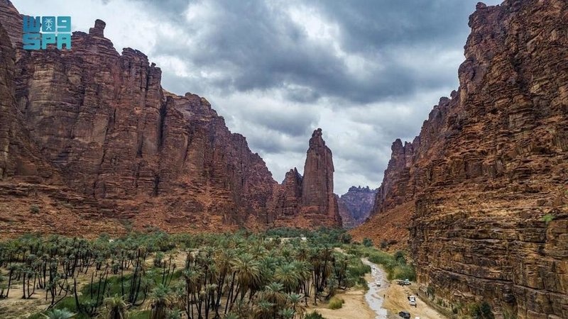 مناظر تأسر القلوب في وادي الديسة - المصدر واس