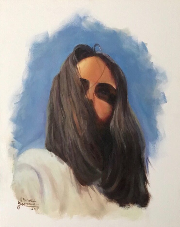 من لوحات الفنانه منار غزاوي