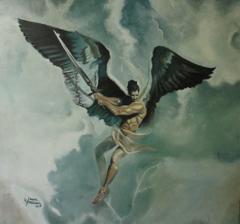 احدى لوحات الفنانة منار غزاوي