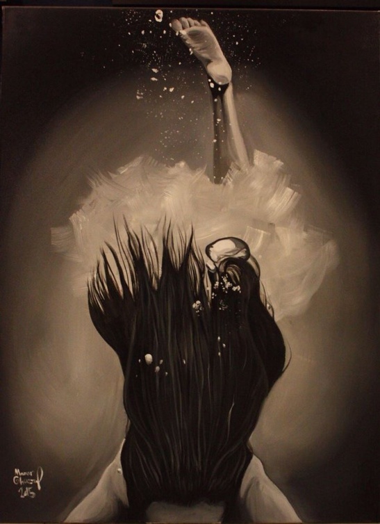 احدى لوحات الفنانه السعوديه منار غزاوي