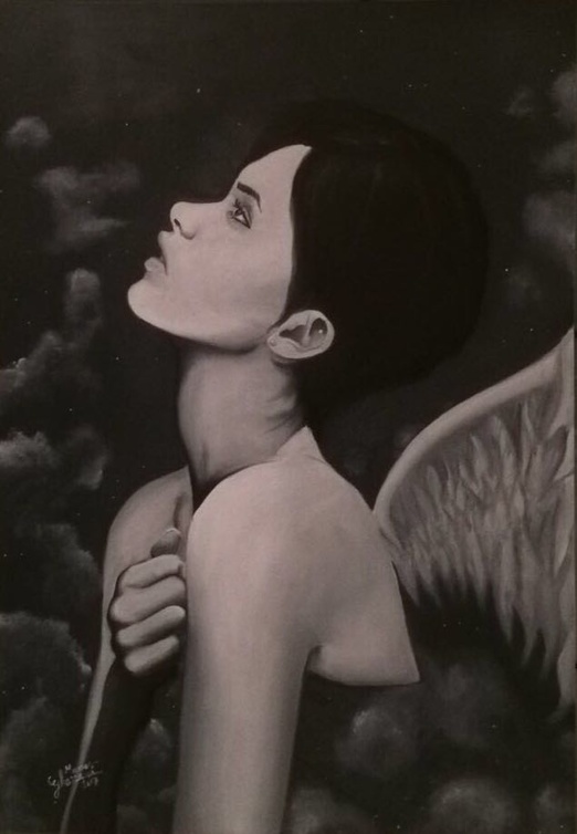 احدى لوحات الفنانه السعوديه منار غزاوي