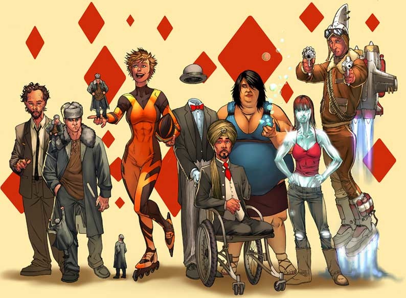 عالم wild cards به العديد من الشخصيات الثانوية والرئيسية