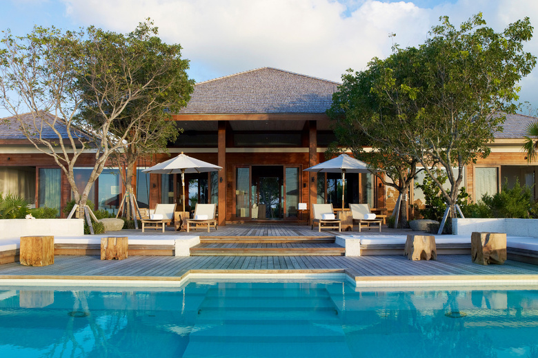 فندق كومو باروت ماي – فيلا و مسبح تاماريند Como Parrot Cay - Tamarind pool and villa view