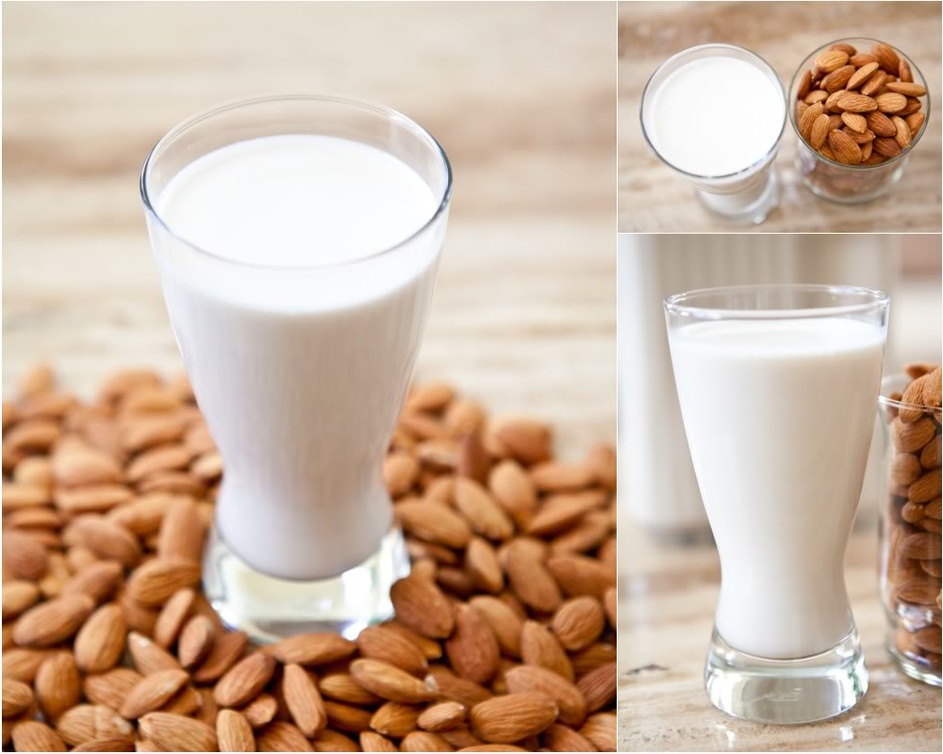 طبقي خلطة الحليب وزيت اللوز