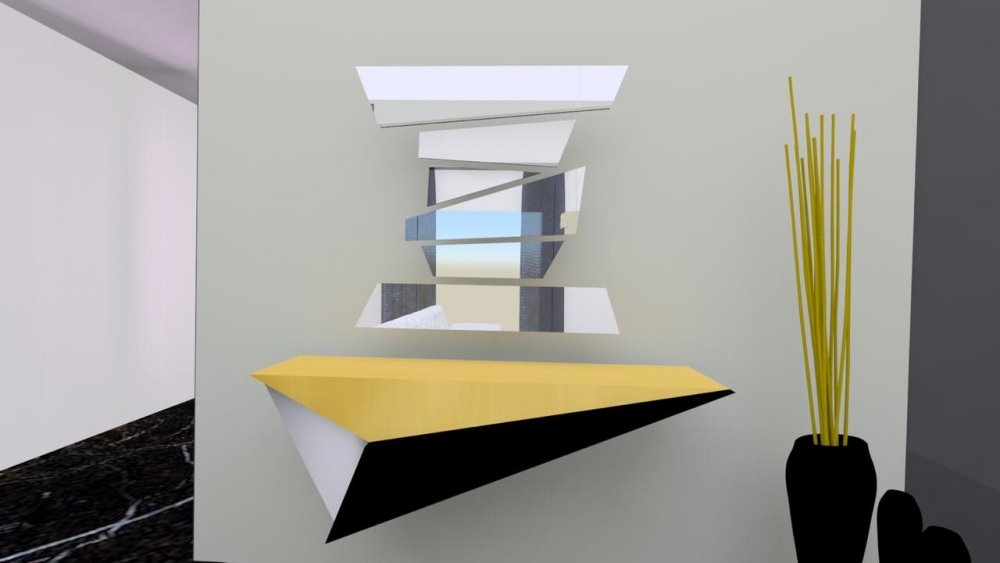 التصميم الفائز من عمل الطالبتين زين وسكينة في قسم التصميم الداخلي بالجامعة الأمريكية دبي 