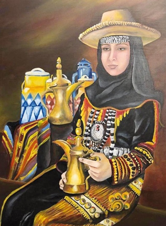  لوحة للفنانة بدرة العلياني