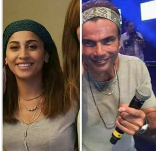 دينا الشربيني سافرت مع عمرو دياب إلى لندن