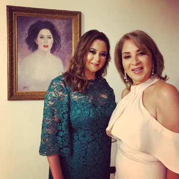 بوسي وابنتها الفنانة مي نور الشريف