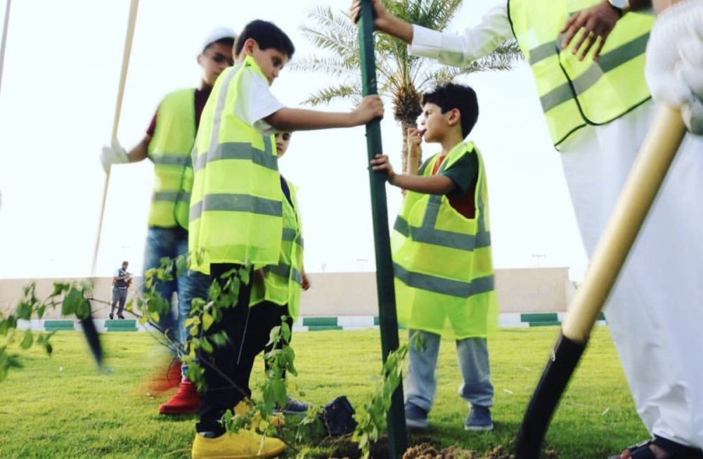  جانب من مشاركة الأطفال في المبادرة