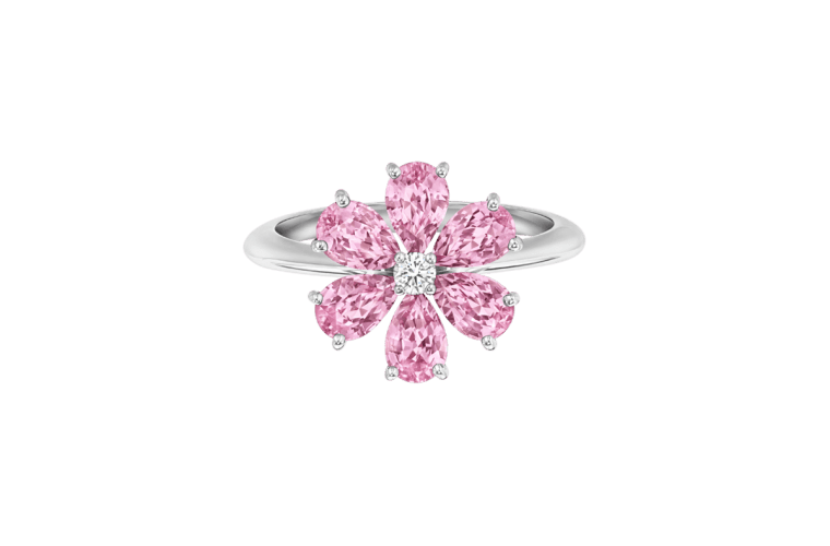 خاتم بالياقوت الوردي من هاري ونستون Harry Winston
