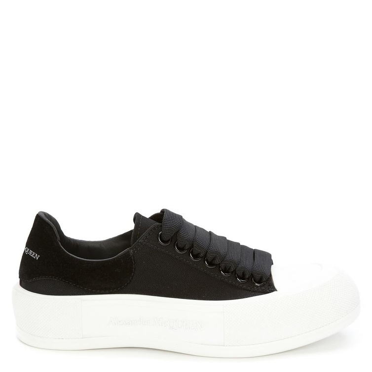 أحذية "ديك بليمسول" Deck Plimsoll الرياضية باللون الأسود 
