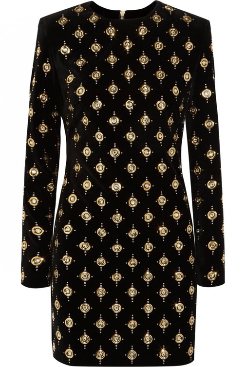 فستان مخمل قصير من Balmain