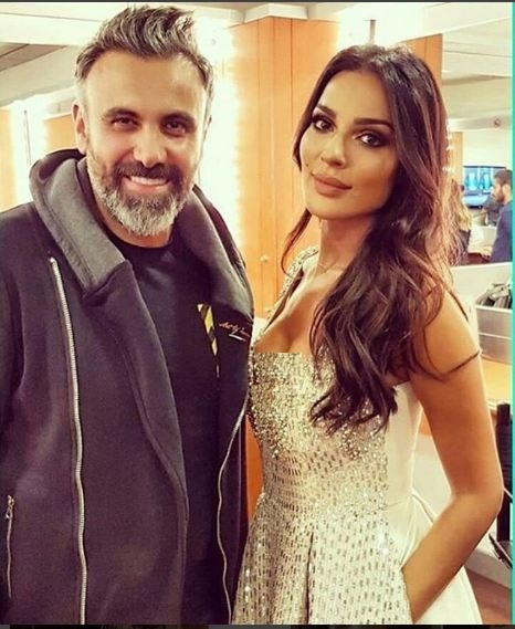 نادين نجيم مع مخرج برنامج "منا وجر"
