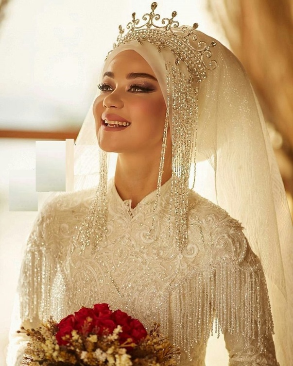 لفة الطرح انيقة ومميزة لعروس 2019