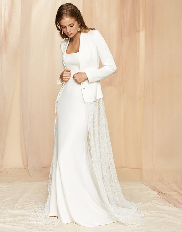 فساتين زفاف سافانا ميلر Savannah Miller لموسم شتاء خريف 2020 خلال اسبوع الموضة العرائسي - موديل بذسب طويل -