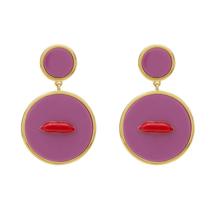 أقراط Lila Lips من Eshvi Jewellery