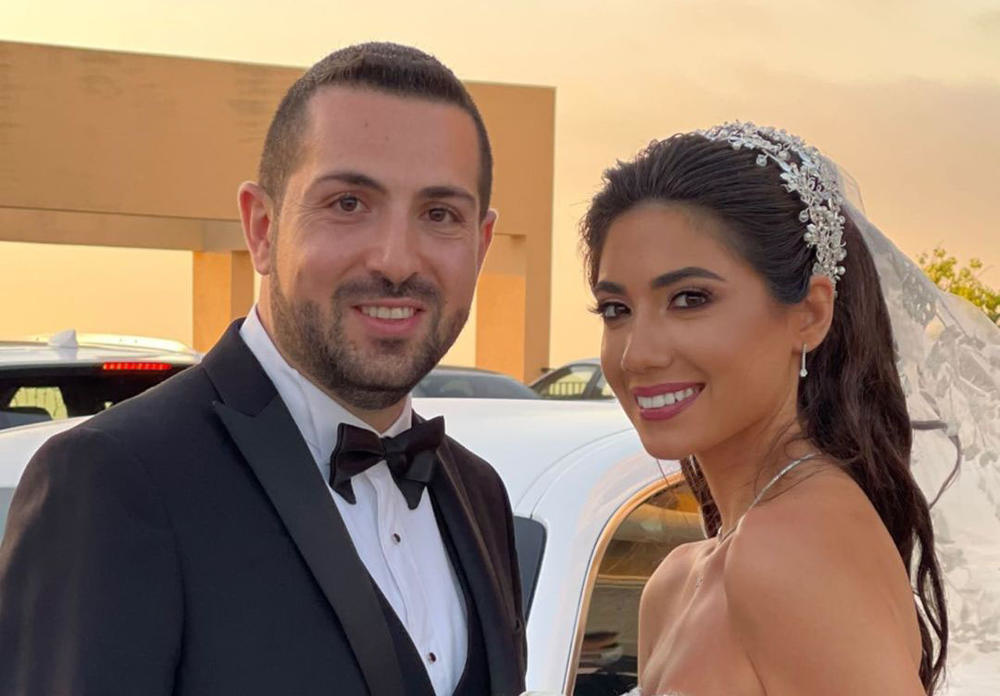 جوي هاني في حفل زفافها