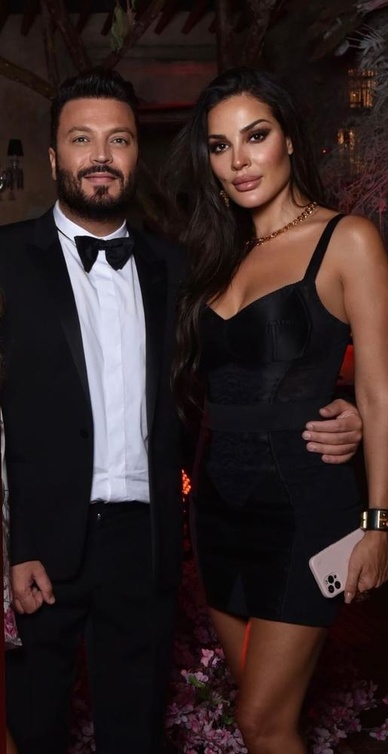 نادين نسيب نجيم ومصمم الأزياء زهير مراد