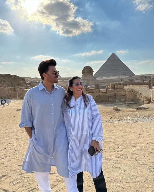 أنيل كابور وزوجته في مصر