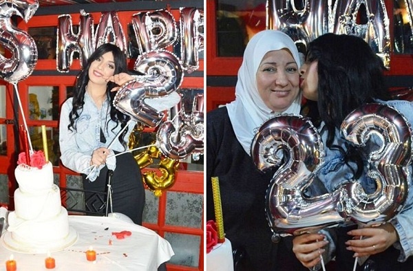 من اجواء احتفال سهيلة بن لشهب بعيد ميلادها