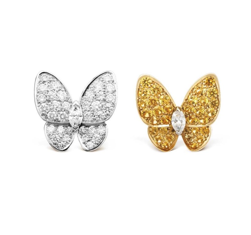 أقراط Two Butterfly من فان كليف أند آربلز Van Cleef & Arpels