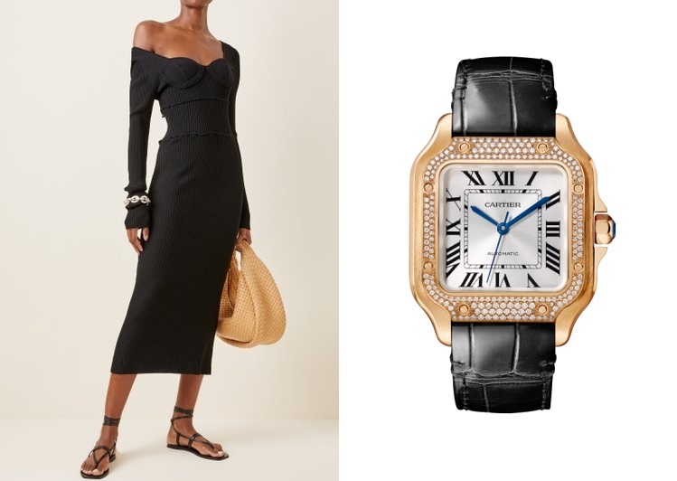 ساعة من Cartier وفستان من Altuzarra