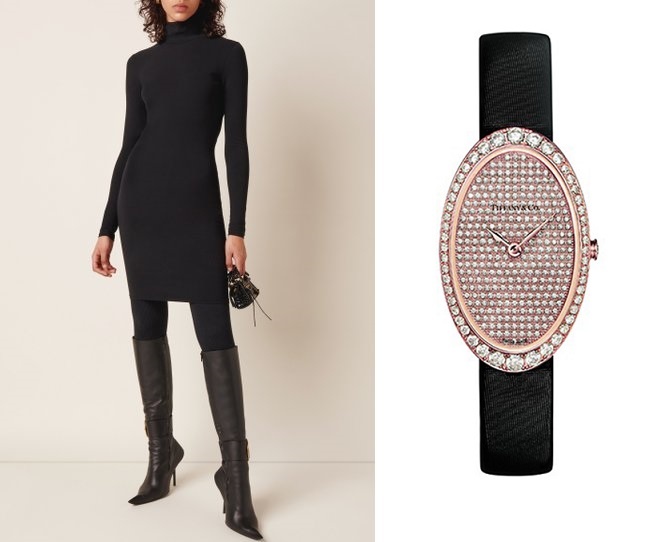 ساعة من Tiffany & Co وفستان من Balenciaga
