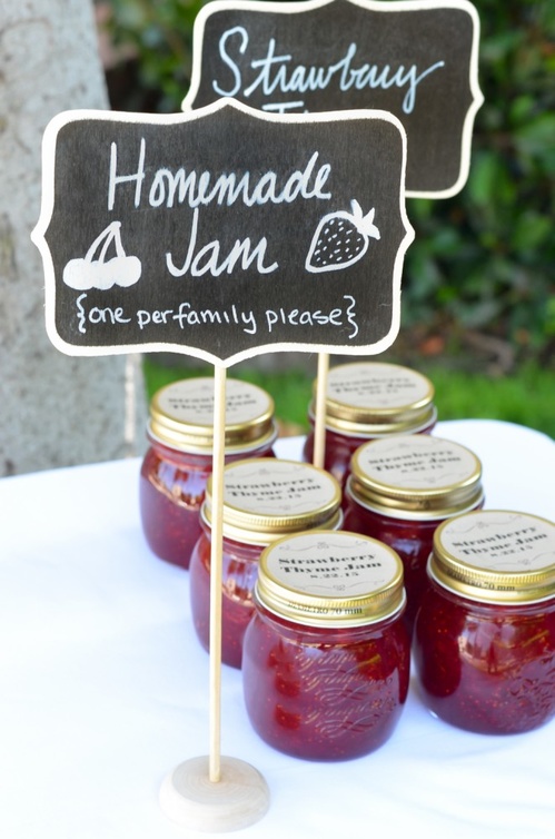Strawberry Homemade Jam Wedding Favors