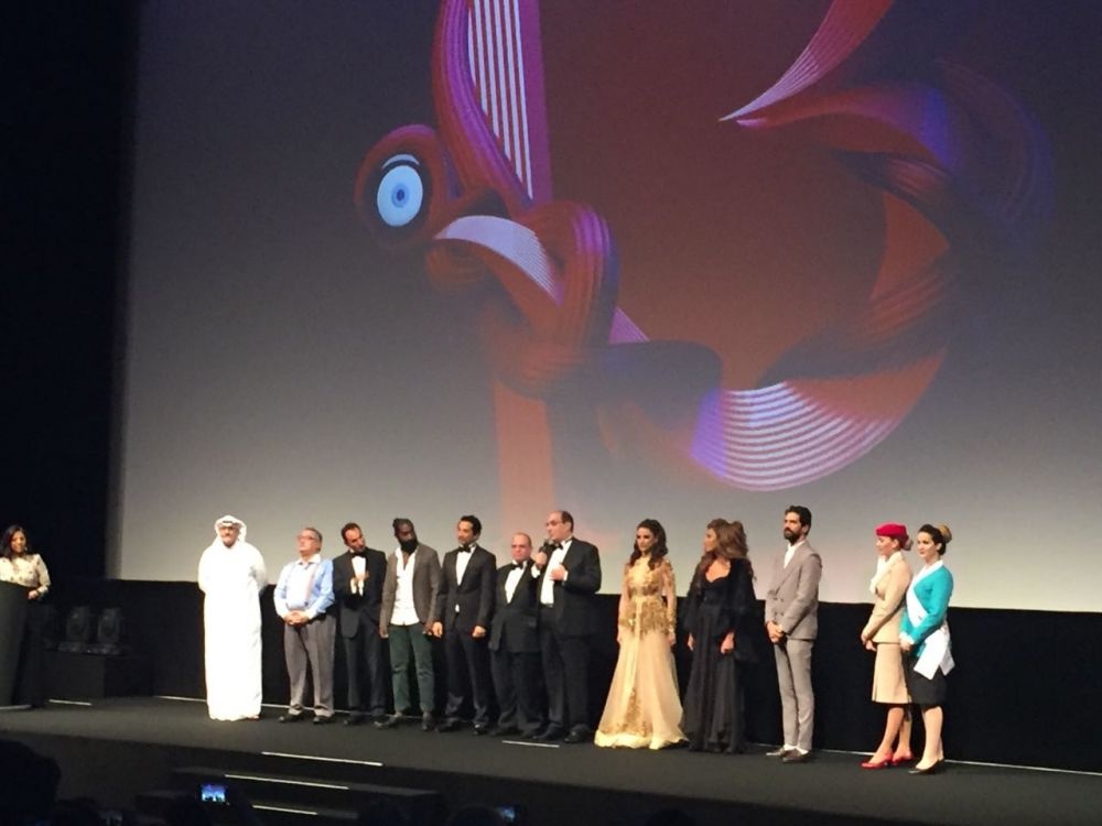 فريق العمل بعد عرض الفيلم فى مهرجان دبي