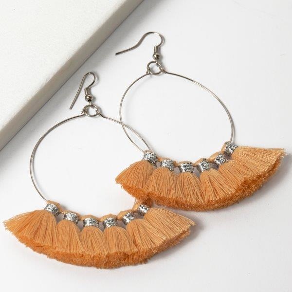 Jade Earrings - peach