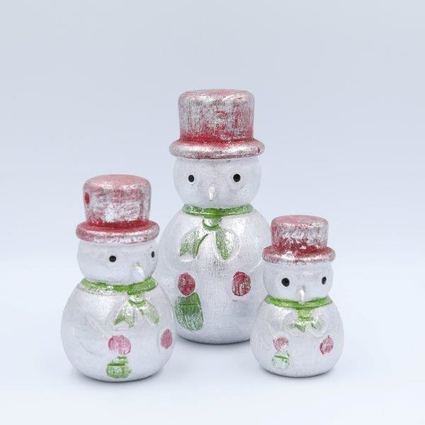 Snowman Ornament Set - white