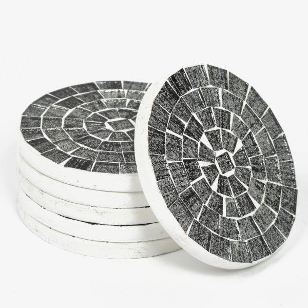 Sandy Drink Coasters - black