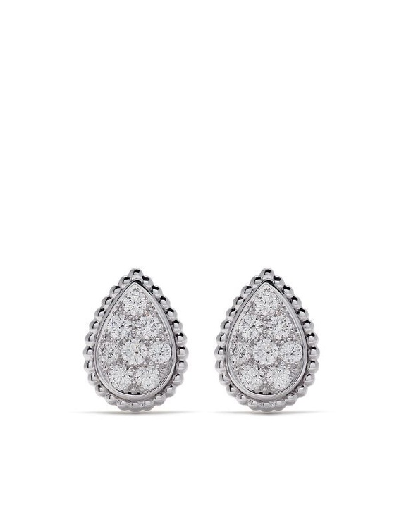 موديلات أقراط الماس diamond studs الإطلالات اليومية من Boucheron