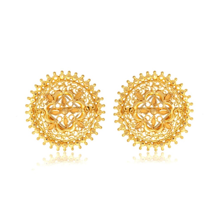 زوج من الأقراط الناعمة من senco gold and diamond