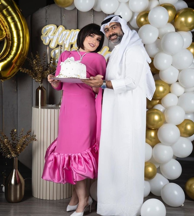  هبة الدري ونواف العلي يحتفلان بعيد زواجهما التاسع