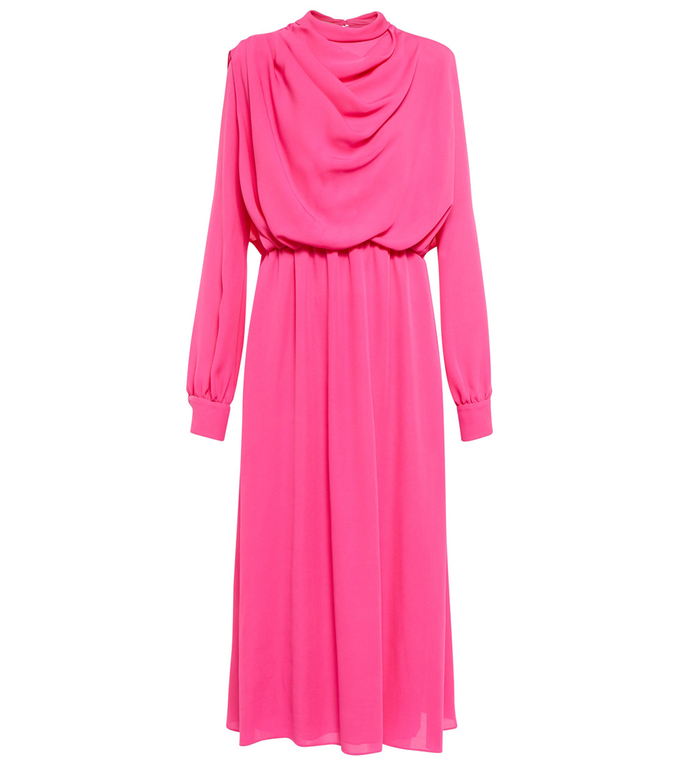 أناقة الفستان الميدي الورديّ Eclectic Pink من Valentino